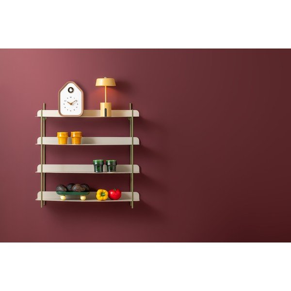 Mensola verde/grigia in metallo con ripiani multipli 60 cm Reina Cuatro – PT LIVING-image-1