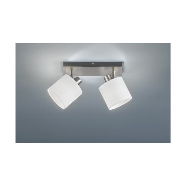 Plafoniera bianca/grigia con paralume in tessuto ø 12 cm Tommy – Reality-image-1