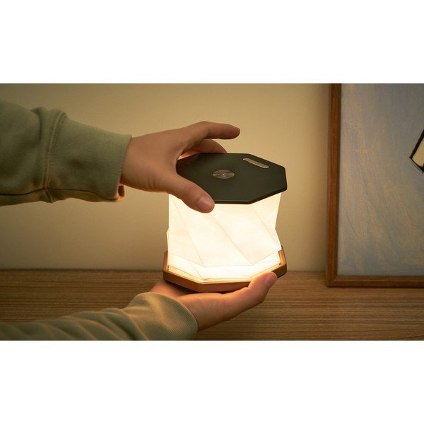 Decorazione luminosa nera con ricarica USB ø 12 cm Twist Hexagon – Gingko-image-4