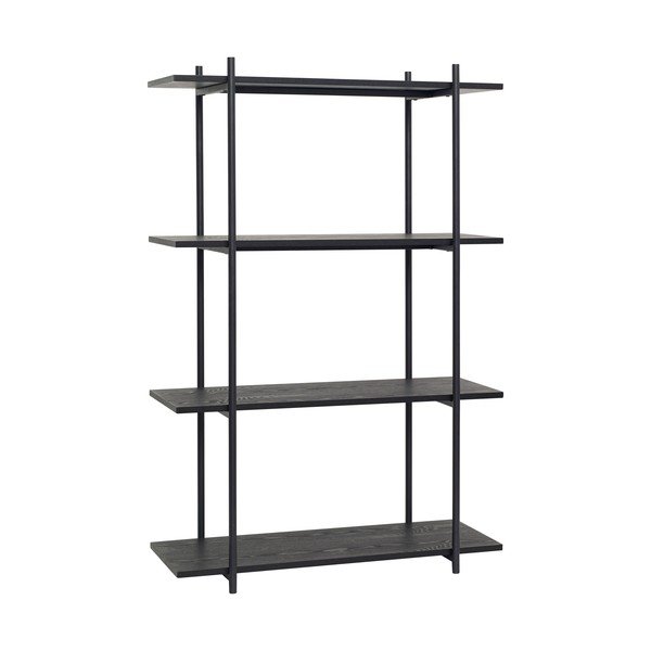 Scaffale in legno di frassino nero con 4 ripiani Norm - Hübsch
