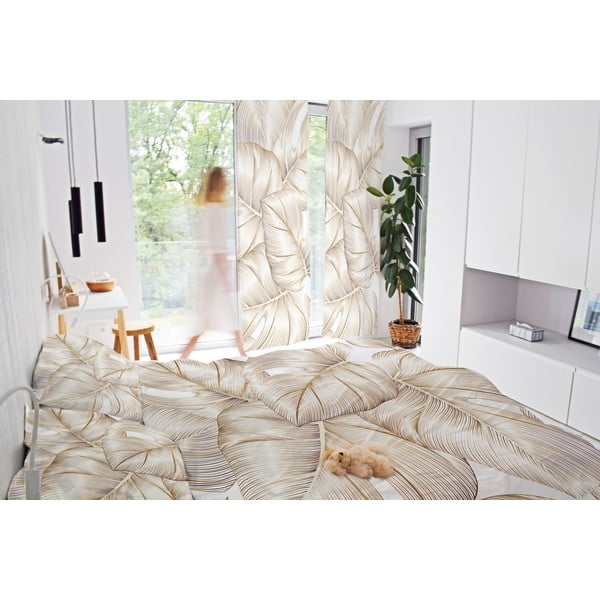 Tenda dorata in raso di cotone 110x170 cm Golden Leaves – Butter Kings-image-1