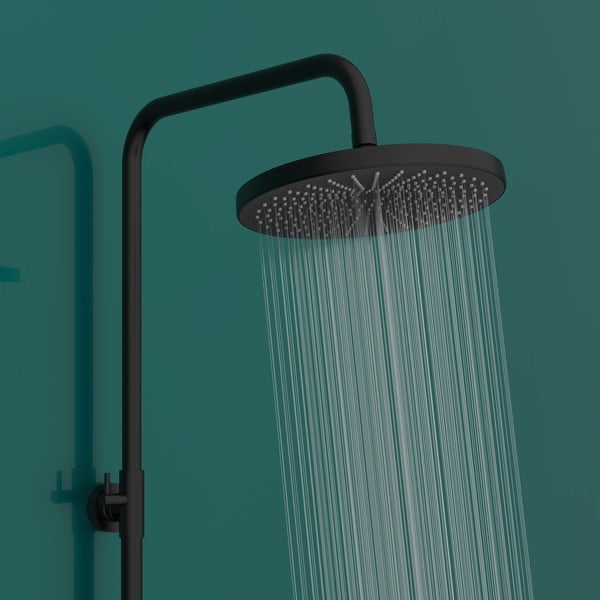 Set doccia nero in acciaio inox 120 cm Soft Water - Wenko-image-1