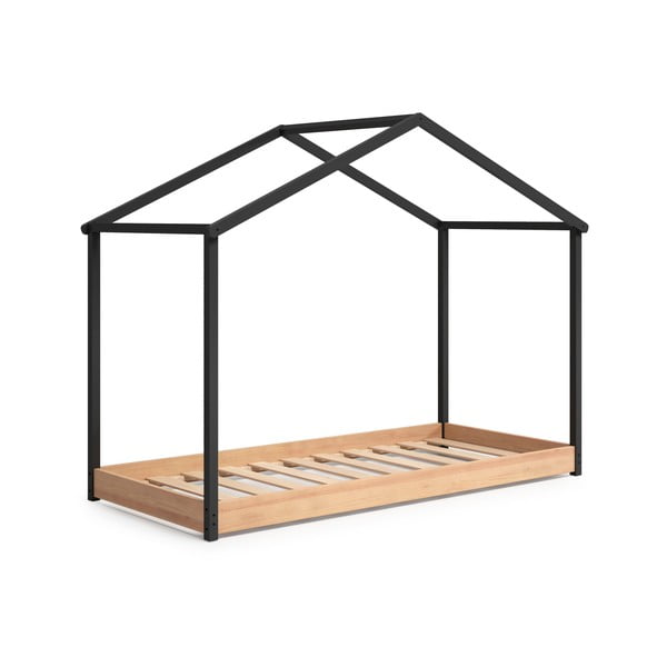 Letto per bambini grigio antracite 90 x 190 cm Arthur - Marckeric-image-2