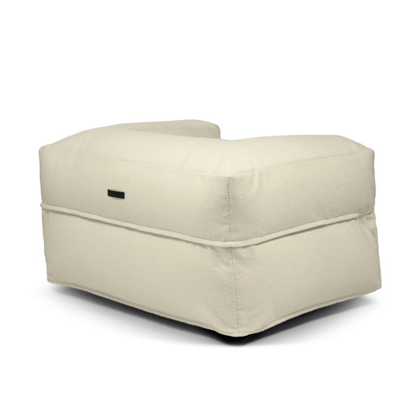 Puof a sacco grigio chiaro con rivestimento in bouclé MooG – SLOWDOWN-image-4