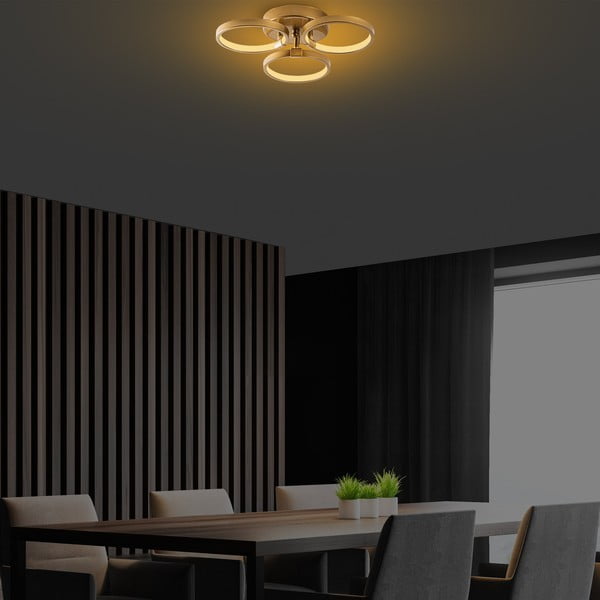 Plafoniera LED in oro ø 17 cm Halka - Opviq lights-image-4