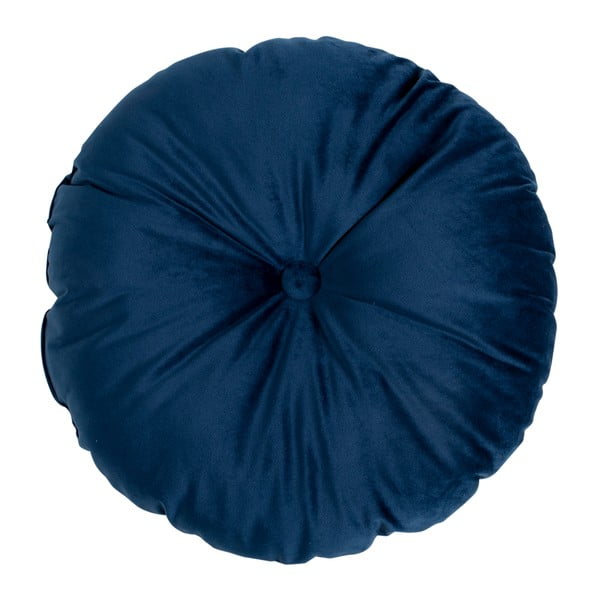 Cuscino blu con rivestimento in velluto, ø 45 cm Luso - House Nordic