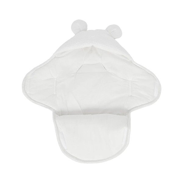 Copertina per neonati bianca in bouclé 45x80 cm – Meowbaby-image-1