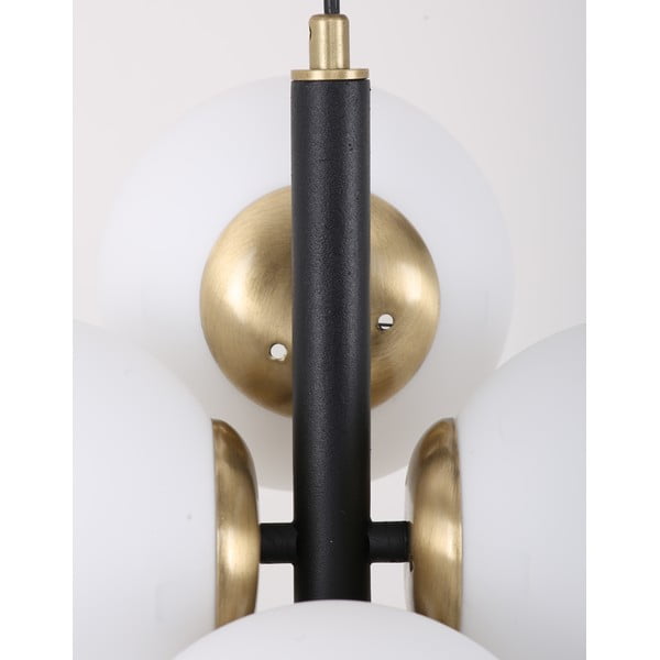 Lampada a sospensione bianca e nera con paralume in vetro ø 15 cm Forte - Squid Lighting-image-4