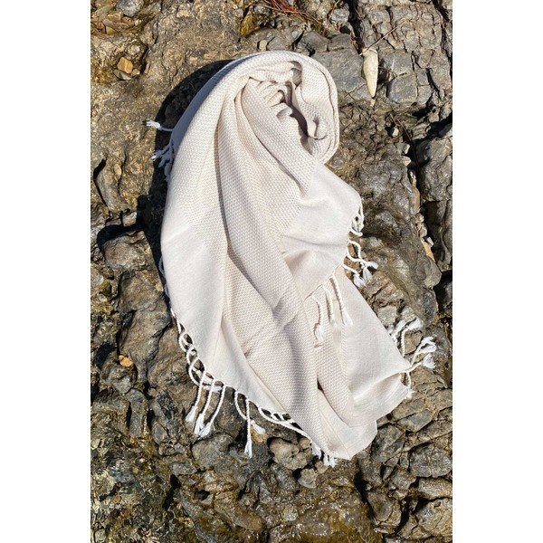 Telo mare beige in cotone 90x175 cm Retro – Foutastic-image-3