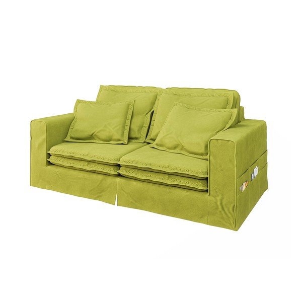 Divano verde chiaro 196 cm Nora – Ropez-image-2