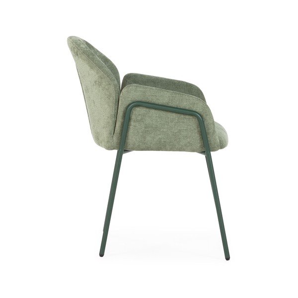 Set di sedie da pranzo verde in imbottito 2 pz Aslin – MOME-image-2