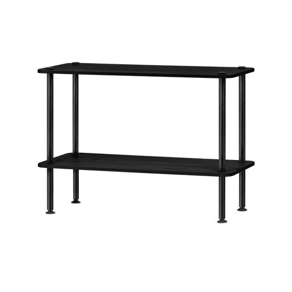 Scaffale nero con effetto rovere 80x54,5x35 cm Teidi – noo.ma