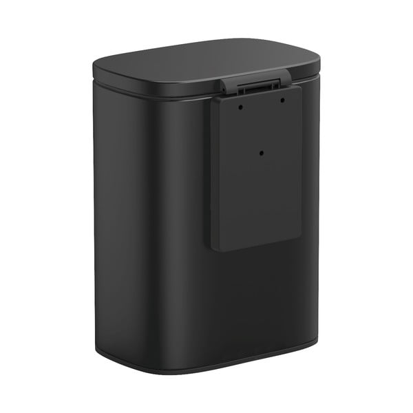 Pattumiera nera in acciaio inox Sare - Wenko-image-4