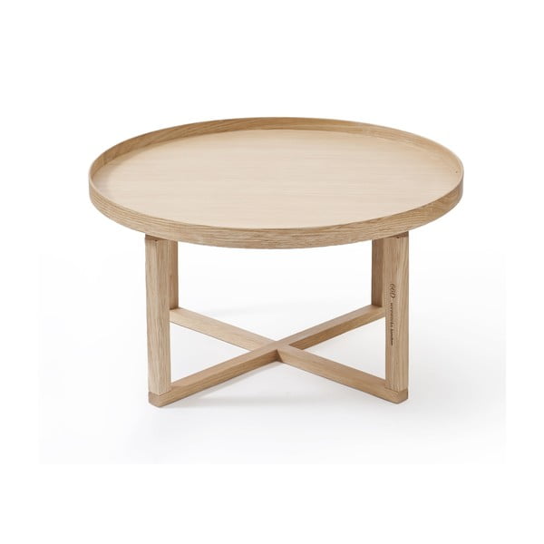 Tavolo rotondo in legno di quercia, Ø 66 cm Round - Wireworks-image-2