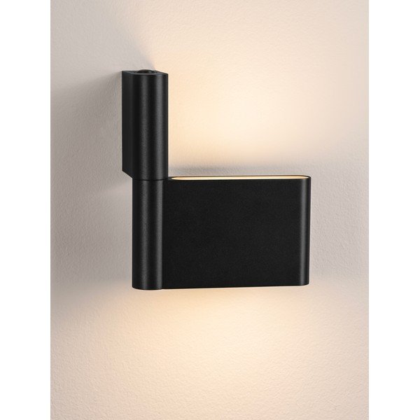 Lampada da parete LED nera opaca in alluminio con struttura flessibile Flusso – Nova Luce-image-4