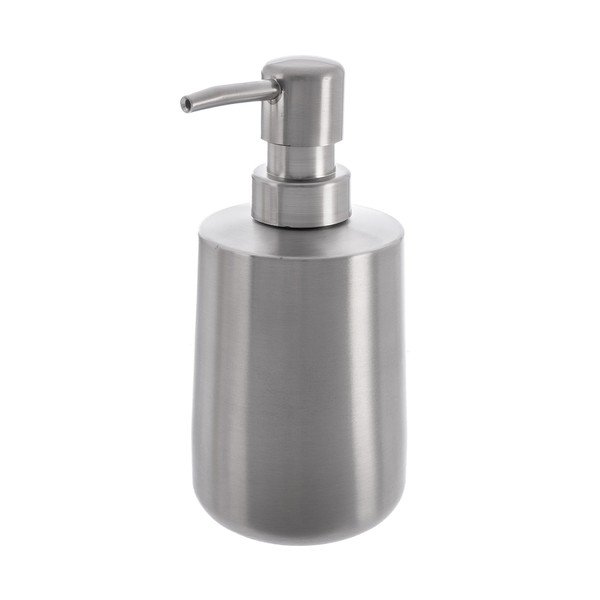 Dispenser per sapone color argento opaco in acciaio inox 450 ml – Orion