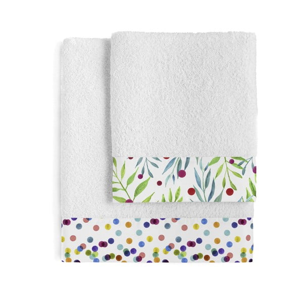 Set di 2 asciugamani in cotone Basic Confetti - Happy Friday
