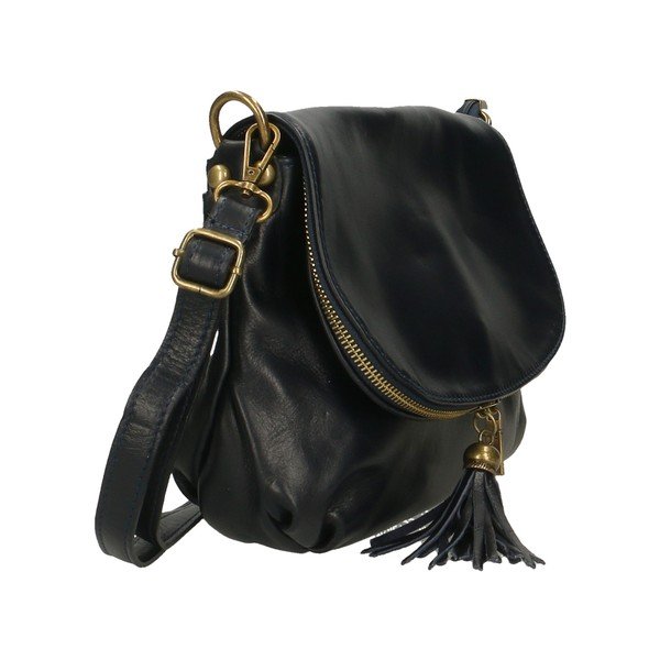 Borsa in pelle blu scuro Marrone - Chicca Borse-image-4