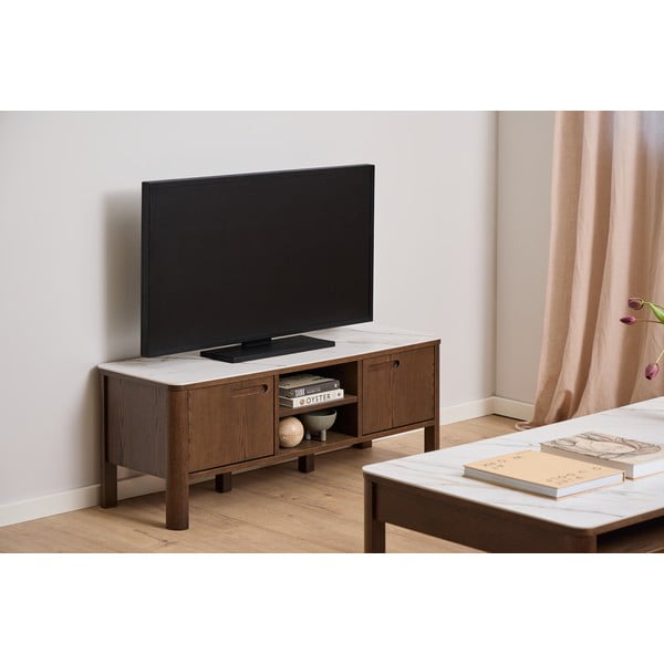 Mobile TV marrone con effetto rovere 120x45x40 cm Southampton – Actona-image-1