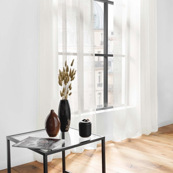 Tenda in voile crema 140x240 cm Lissea - douceur d'intérieur-image-3