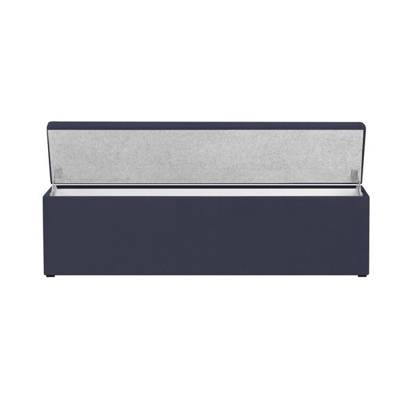 Pouf blu scuro Ancona, 200 x 46 cm - Mazzini Sofas-image-1
