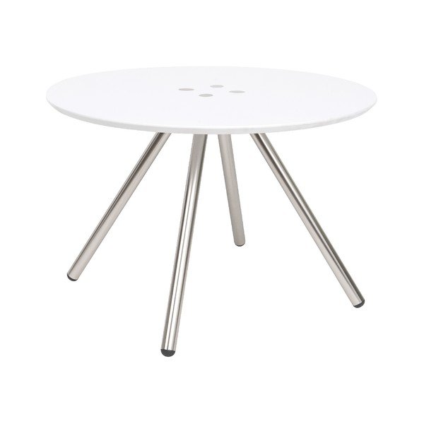 Tavolino bianco Sliced, ø 60 cm - Leitmotiv
