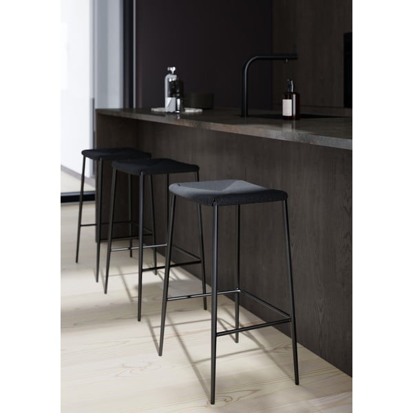Sedia da bar nera (altezza della seduta 68 cm) Stiletto – DAN-FORM Denmark-image-1