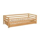 Letto da bambini estraibile di colore naturale in pino massiccio 90x200 cm Alpi – Støraa