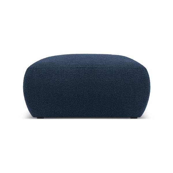 Sgabello in tessuto bouclé blu scuro Molino - Micadoni Home