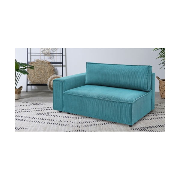 Modulo del divano in velluto a coste blu, angolo sinistro Nihad modular - Bobochic Paris-image-1