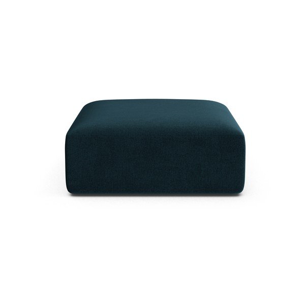 Poggiapiedi color petrolio con rivestimento in velluto Campi – Cosmopolitan Design-image-2