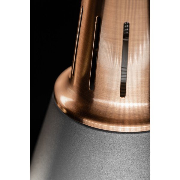 Lampadario grigio con paralume in metallo ø 22 cm Gianni - GTV-image-3