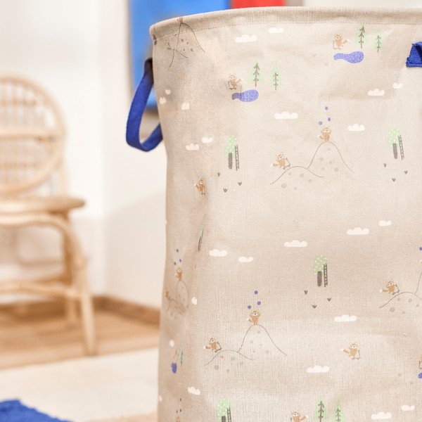 Cesta per giochi da bambino beige in tessuto ø 38x54 cm Foxy – OYOY Mini-image-2