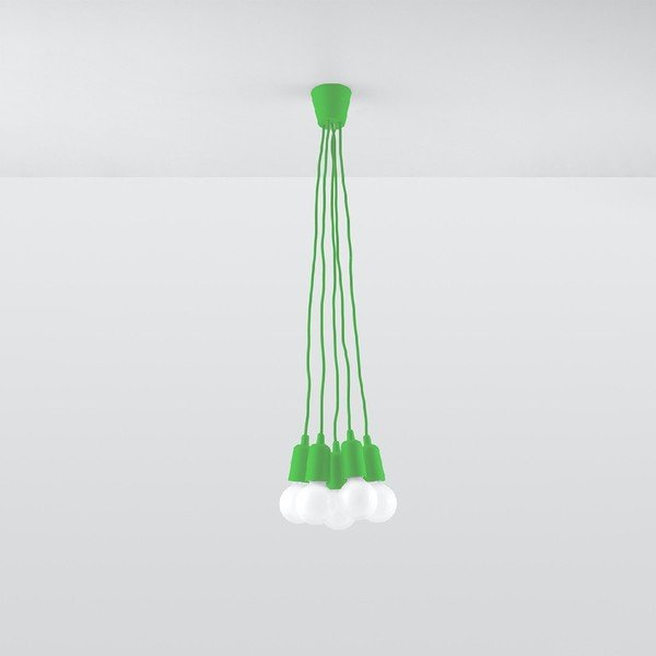 Lampada a sospensione verde 25x25 cm Rene - Sollux-image-3
