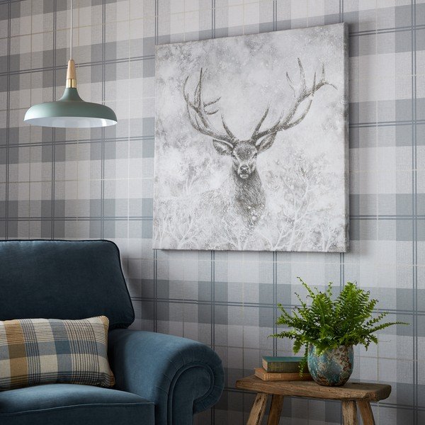 Pittura murale , 70 x 70 cm Autumn Stag - Art for the home-image-1