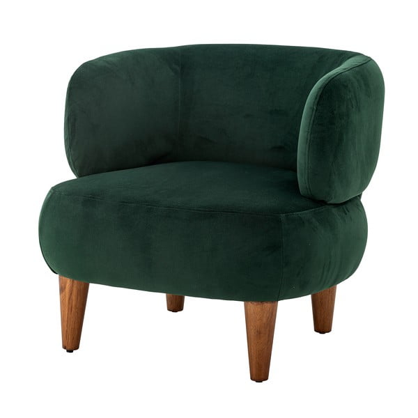 Poltrona verde scuro in velluto Ruperta - Bloomingville-image-4