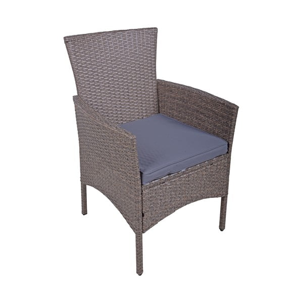 Set da pranzo da giardino marrone scuro in rattan artificiale per 2 persone Dakota – Garden Pleasure-image-1