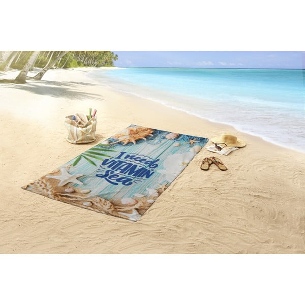 Telo mare in velluto 100x180 cm Vitamin Sea – Good Morning-image-1