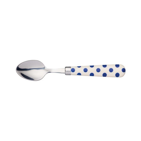 Modrá čajová lžička z nerezové oceli Kitchen Craft Polka Dot