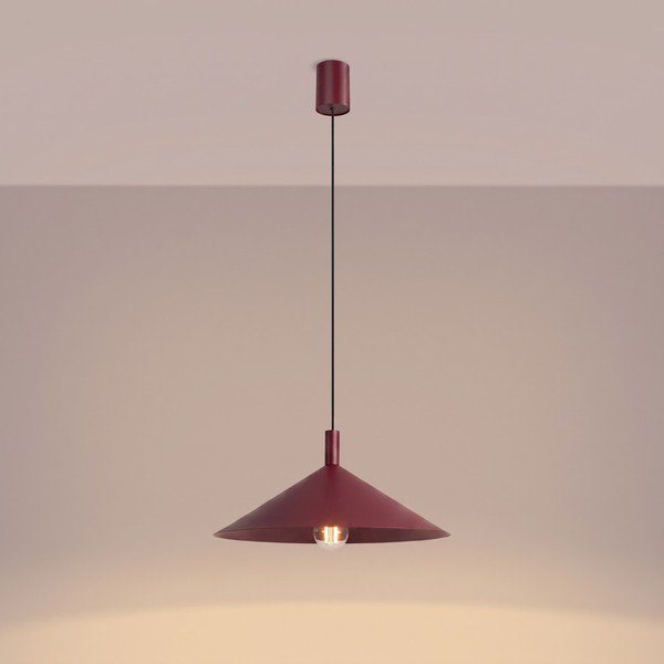 Lampadario burgundy in acciaio ø 40 cm Zylo – Sollux-image-3