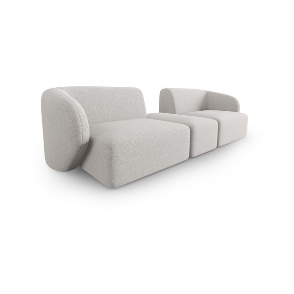 Divano grigio chiaro con rivestimento in ciniglia 246 cm Paolo – Milo Casa-image-2