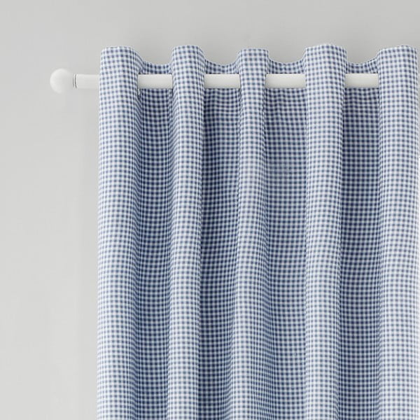 Tende in set bianche/blu 2 pz 168x229 cm Lucie Floral Frill – Catherine Lansfield-image-1