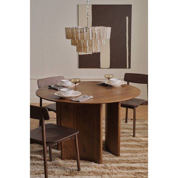 Tavolo da pranzo rotondo con effetto rovere ø 120 cm Trillving – Ellos Home-image-1