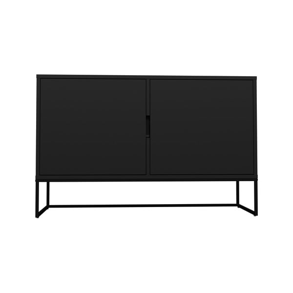 Credenza nera con gambe in metallo Lipp - Tenzo