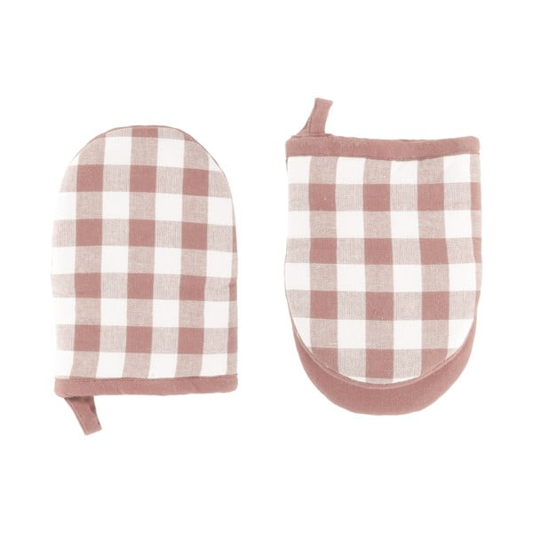Set di guanti da forno in cotone 2 pz Gingham – Tiseco Home Studio