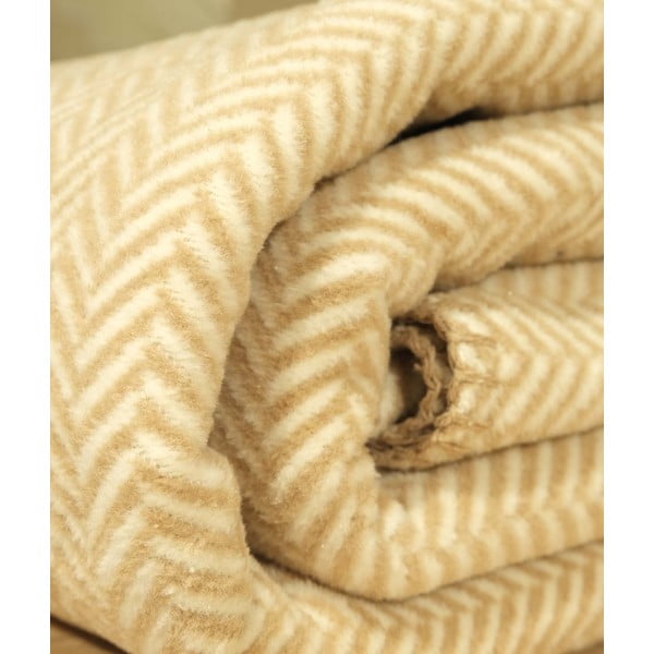 Copriletto beige e crema per letto matrimoniale 200x220 cm Twin - Oyo Concept-image-2