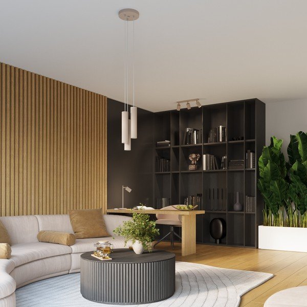 Faretto grigio tortora in metallo 6,5x45 cm Gleam – Sollux-image-3