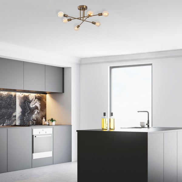 Plafoniera dorata 64x64 cm Flower – Opviq lights-image-1