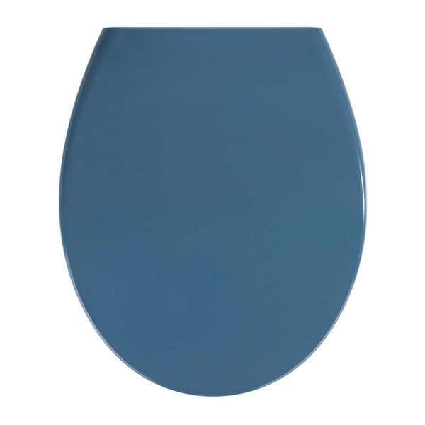 Sedile WC blu scuro con chiusura facilitata , 44,5 x 37,5 cm Samos - Wenko