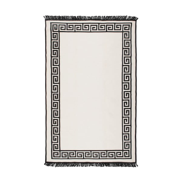 Tappeto bifacciale beige e nero Justed, 80 x 150 cm - Cihan Bilisim Tekstil-image-3